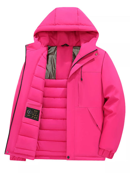 Men's Full Size Zip Up Hooded Winter Coat Plus Size