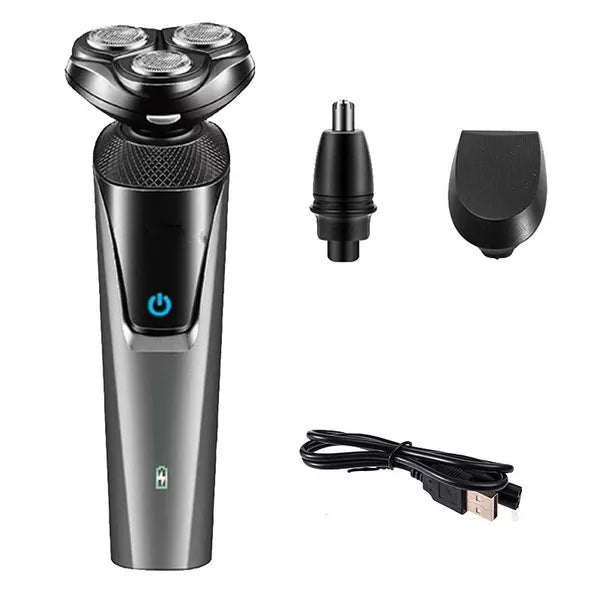 Electric Shaver Mens Razor Rotary Waterproof Pop-Up Trimmer Wet Dry Cordless