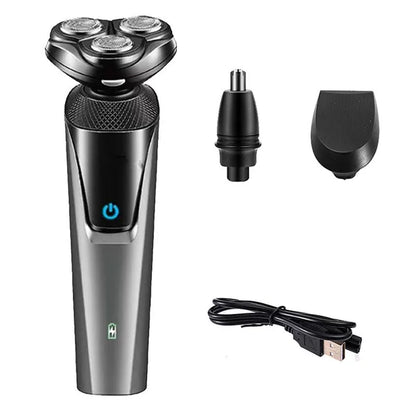 Electric Shaver Mens Razor Rotary Waterproof Pop-Up Trimmer Wet Dry Cordless