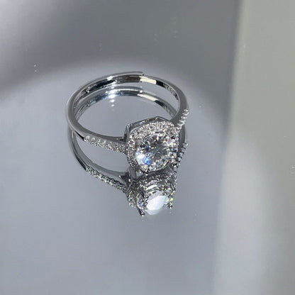 1 Carat Moissanite 925 Sterling Silver Ring