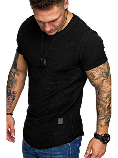 Men's Round Neck Slim Fit Casual T-Shirt