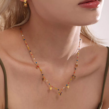 18K Gold-Plated Heart Charm Necklace