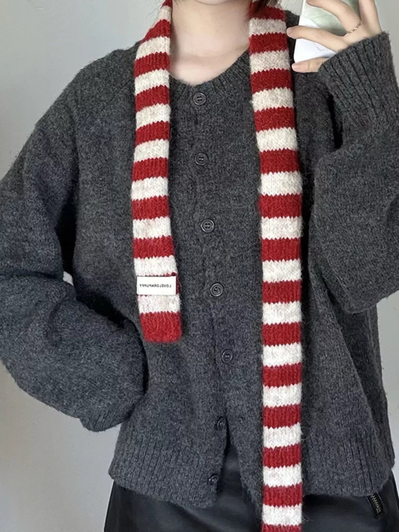 Striped Knitted Warm Scarf