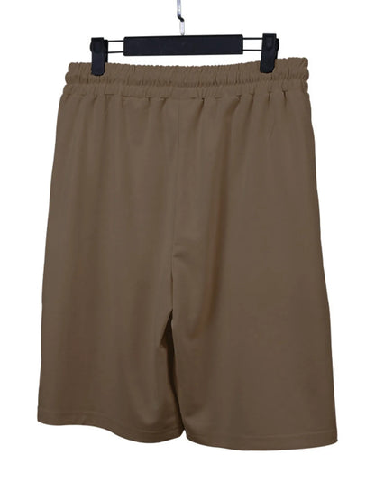Men's Full Size Round Neck Short Sleeve T-Shirt and Shorts Set Plus Size