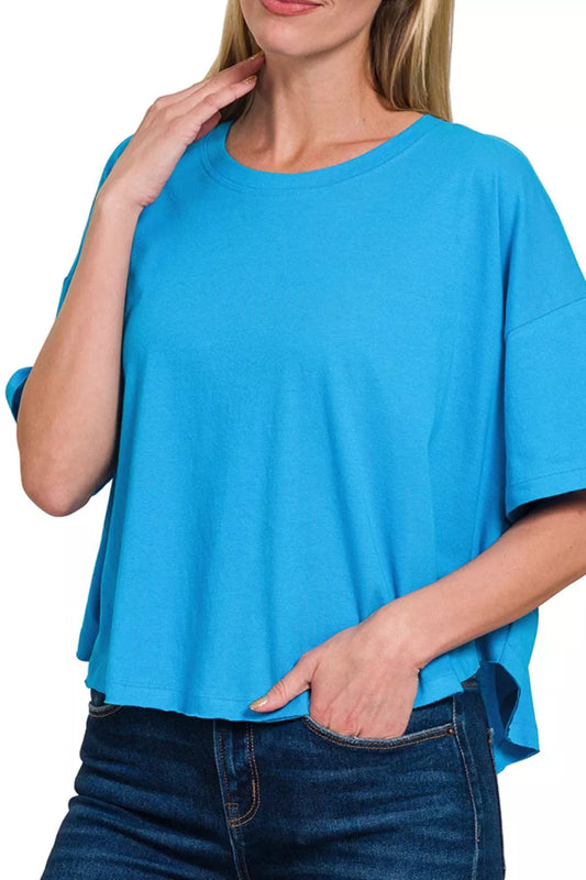 Zenana Cotton Round Neck Short Sleeve T-Shirt