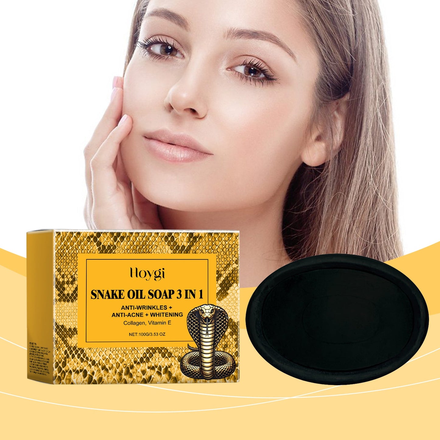 Hoygi Snake Oil Cleansing Soap Gently Cleanses Facial Skin Soft, Smooth And Refreshing Oil Control Skin Cleansing Soap