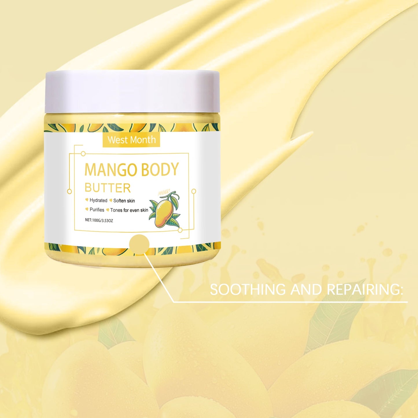 West&Month Moisturizing Body Cream, Restores Rough, Dull Skin, Moisturizes And Nourishes Skin For A Long Time