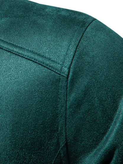 Men's Zip Up Long Sleeve Biker Jacket