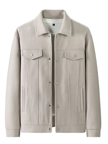 Men's Plus Size Casual Snap Down Jacket