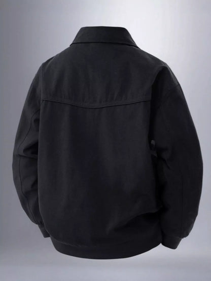 Men's Plus Size Zip Up Long Sleeve Jacket