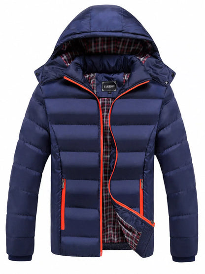 Men's Plus Size Warm Padded Hooded Puffer Jacket