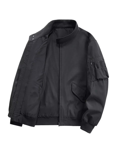 Men's Plus Size Casual Lightweight Zip Up Jacket