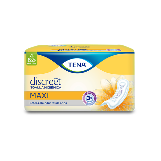 Tena Women Discreet Maxi Nocturna Mayor Protección y Descanso (10ct)