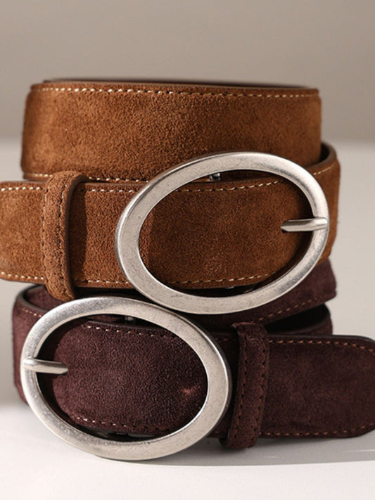 Adjustable Fit Oval Buckle Belt