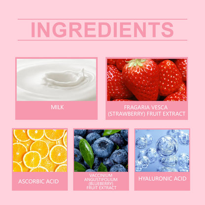 OceAura Strawberry Milk Body Cream Deep Hydrating, Nourishing, Hydrating, Firming And Brightening Body Cream