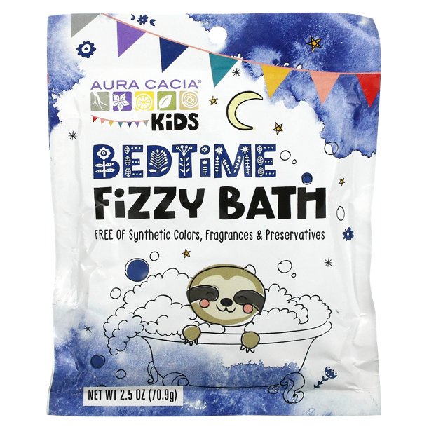 Aura Cacia Fizzy Bath for Bedtime, 6 Pack of 2.5 Oz Bottles