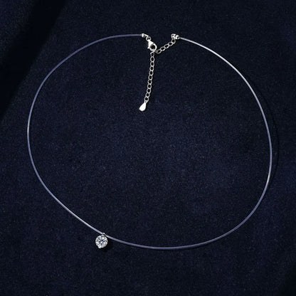 1 Carat Moissanite 925 Sterling Silver Necklace