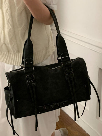 Lace Up Shoulder Bag