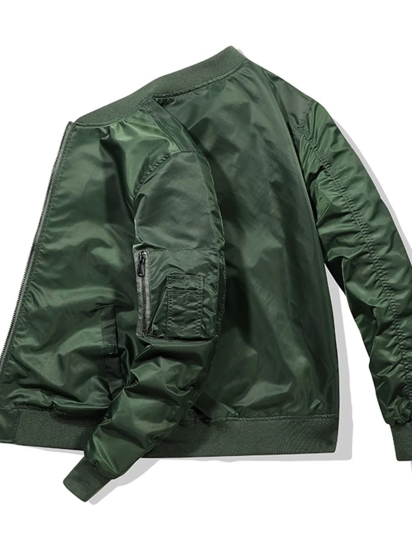 Men's Plus Size Zip Up Long Sleeve Jacket