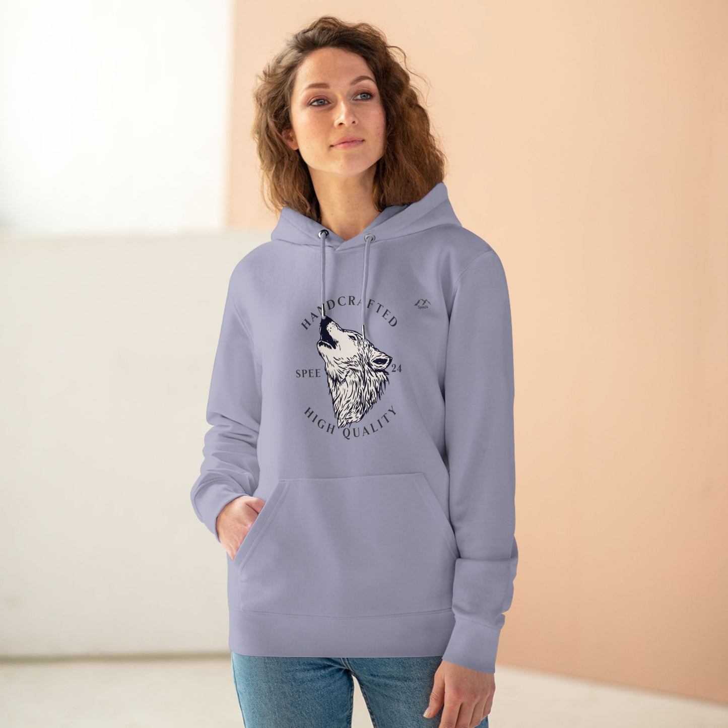 HD-052ML-24 Howling Wolf Hoodie Wolf Art Wilderness Howl Design
