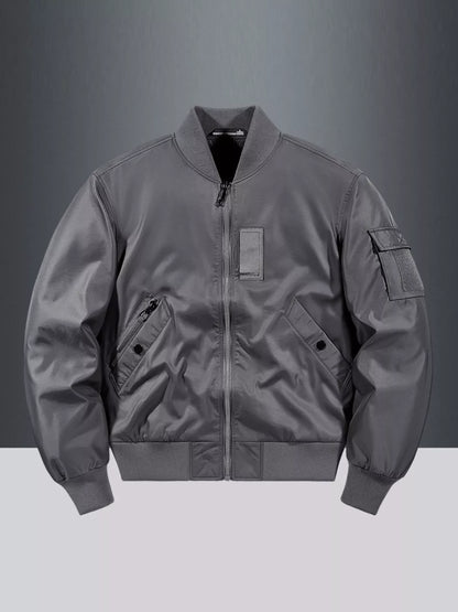 Men's Plus Size Classic Zip Up Bomber Jacket