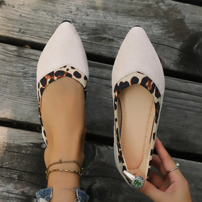 Leopard Pointed Toe Slip-Ons