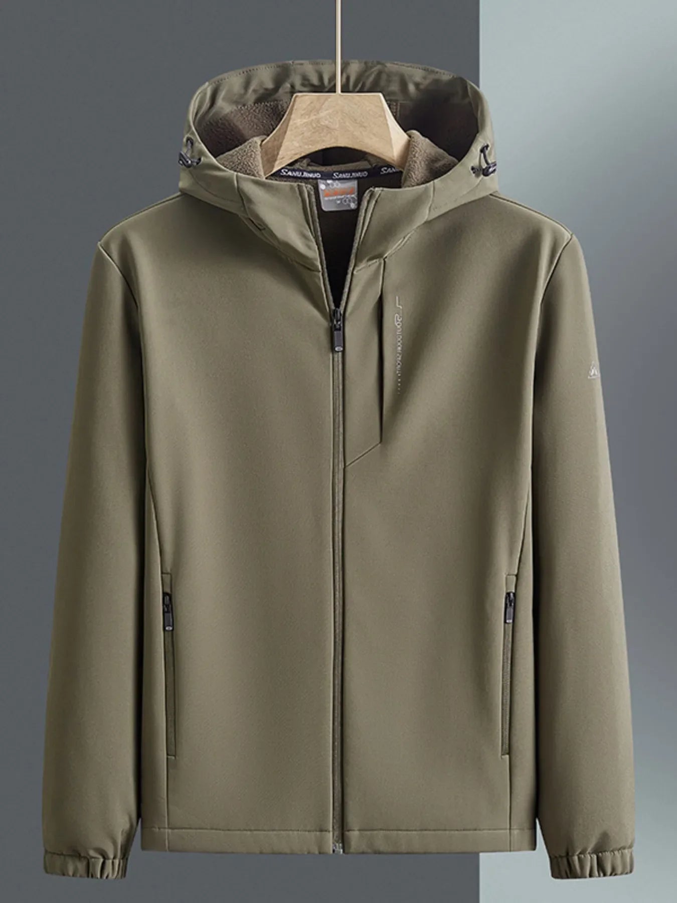 Men's Plus Size Casual Hooded Windproof Jacket