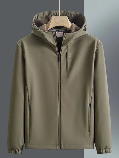 Men's Plus Size Casual Hooded Windproof Jacket