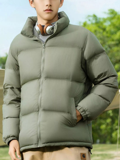 Men's Full Size Lightweight Packable Zip Up Puffer Jacket Plus Size
