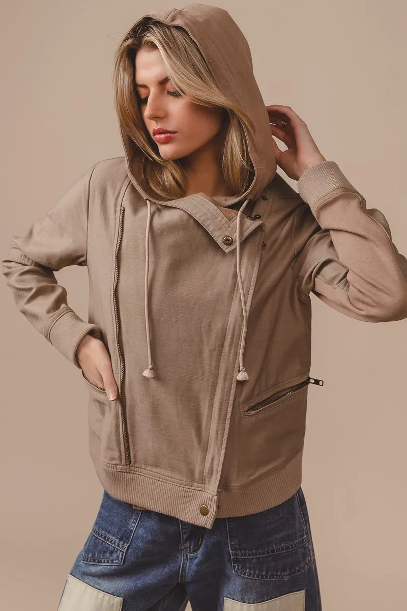 BiBi Textured Woven Rider Jacket