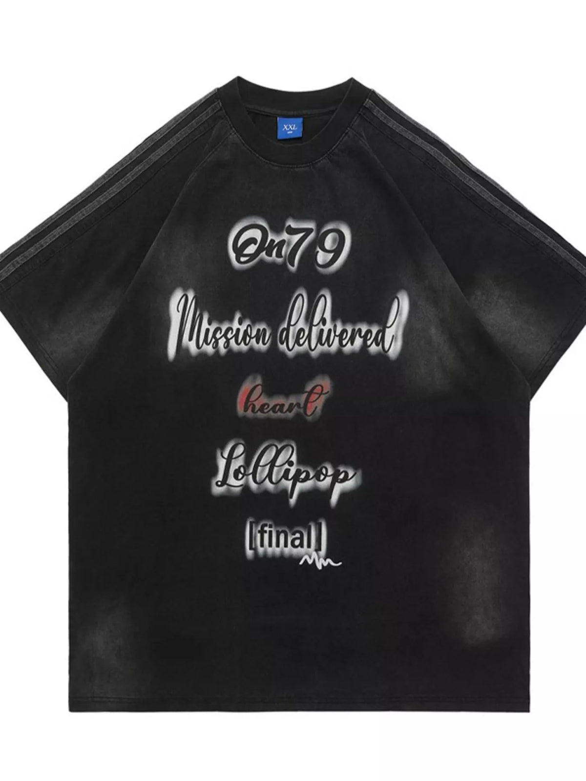Men's Letter Round Neck Oversized T-Shirt