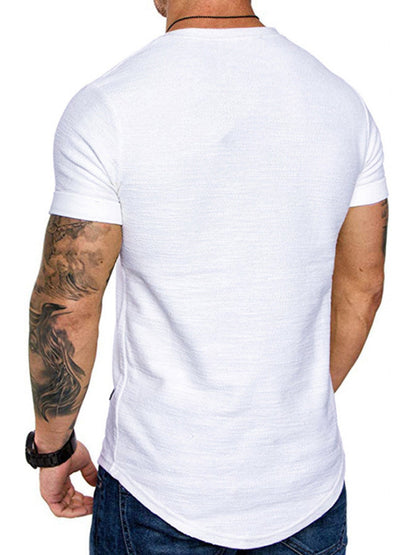 Men's Round Neck Slim Fit Casual T-Shirt