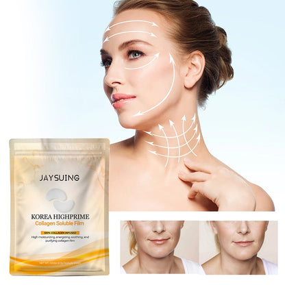 Jaysuing Collagen Soluble Film, Eyes Forehead And Cheeks Light Lines Moisturizing And Firming Mask