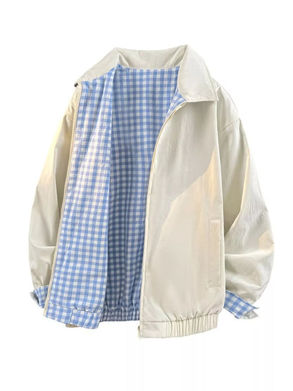 Men's Plaid Lined Lightweight Jacket