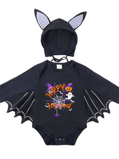 Children's Halloween Bat Bodysuit & Hat Costume Set