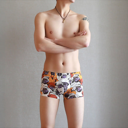 Ice Silk Cool Boxer Male Low Waist Panties