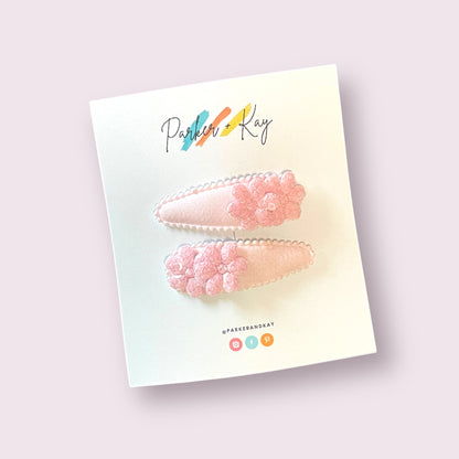 Sparkling Bloom Snap Clips