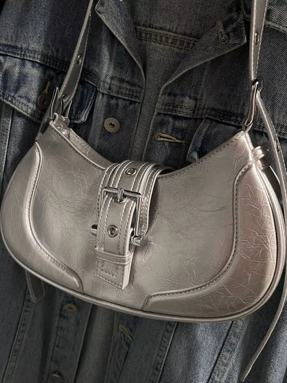Buckle Adjustable Strap Shoulder Bag