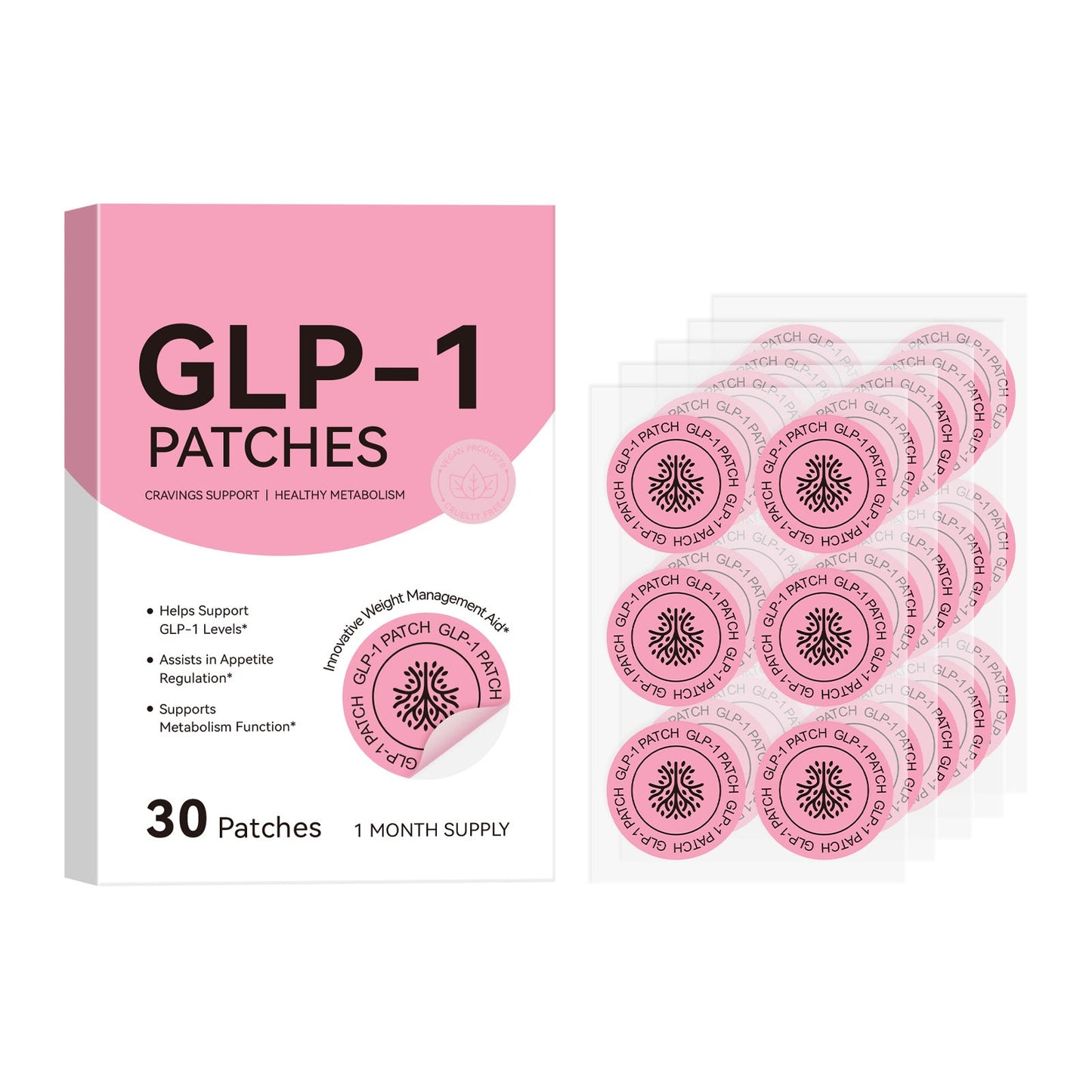 Body Care Patches 30 Pieces GLP Patches For Healthy Shape Support