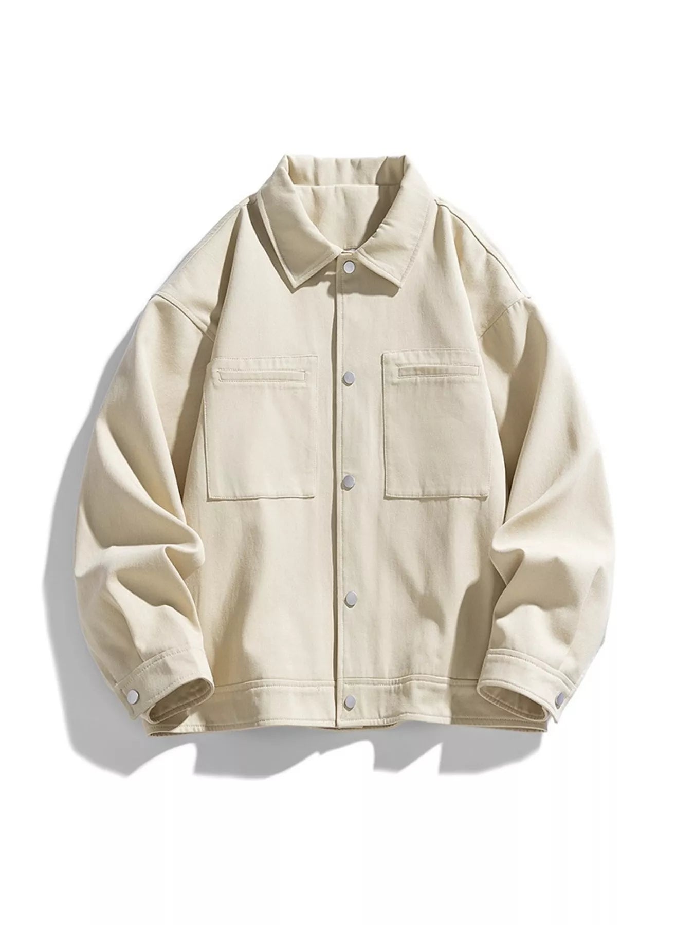 Men's Plus Size Casual Snap-Down Jacket