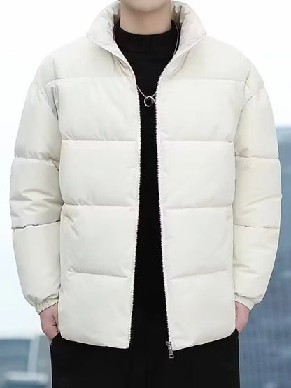 Men's Plus Size Quilted Zip Up Winter Coat