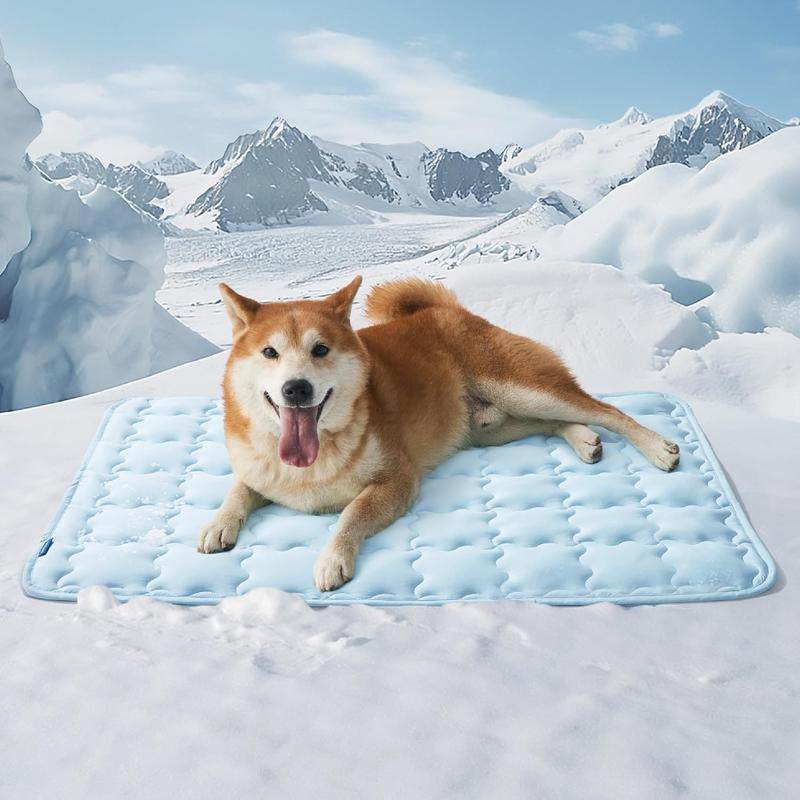 Bedsure Dog Cooling Mat – Washable Summer Crate Pad for Large Dogs (Up to 50 lbs), Non-Slip, Portable, QMAX>0.5 Cooling Tech