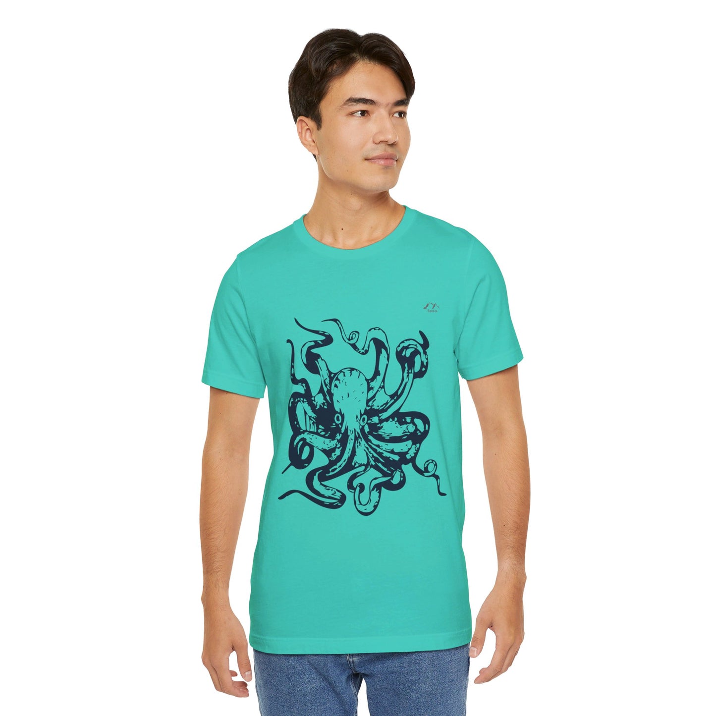 TS-034ML-24 Octopus T-Shirt Ocean Lover Octopus Art Design