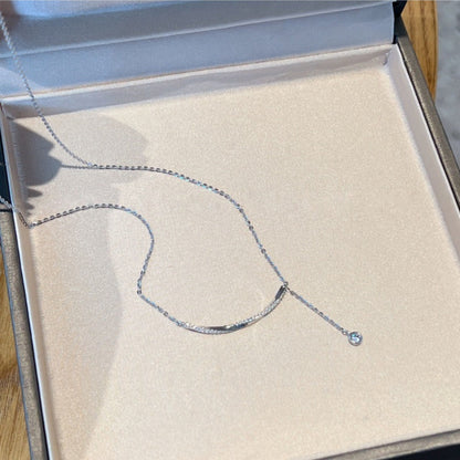 925 Sterling Silver Bar Chain Adjustable Necklace