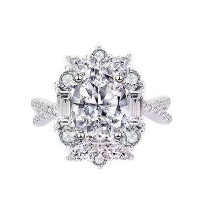 1 Carat Moissanite 925 Sterling Silver Ring