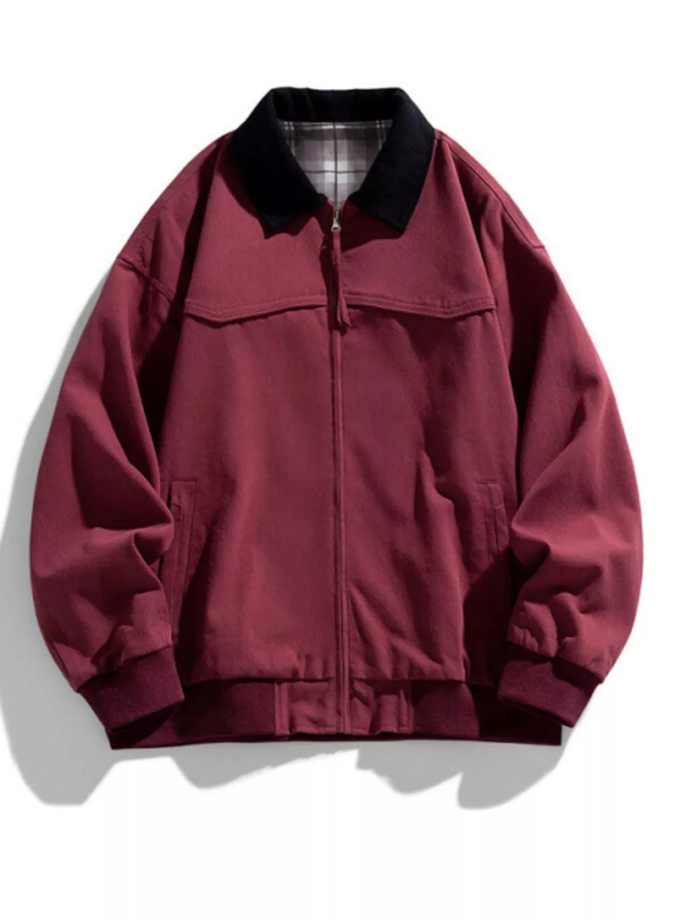 Men's Full Size Zip Up Long Sleeve Jacket Plus Size
