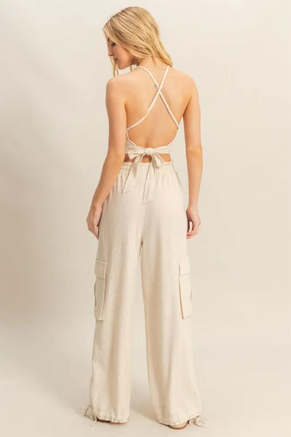 HYFVE Crop Top and Cargo Pants Set