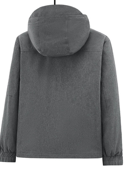 Men's Plus Size Outdoor Zip Up Hooded Jacket