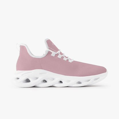 SHO-006W-24 Bounce Mesh Knit Sneakers - White sole