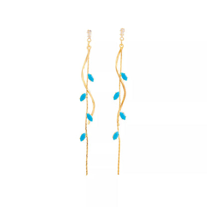 18K Gold-Plated Chain Drop Earrings